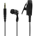 片耳イヤホン／有線／インナーイヤー／カナル／ハンズフリー通話／クリップ付きマイク搭載／１．０ｍ／ブラック　■お取り寄せ品