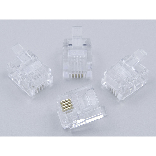 モジュラープラグ　６極２／４芯　６個入　ＴＥＡ－０１２　■お取り寄せ品