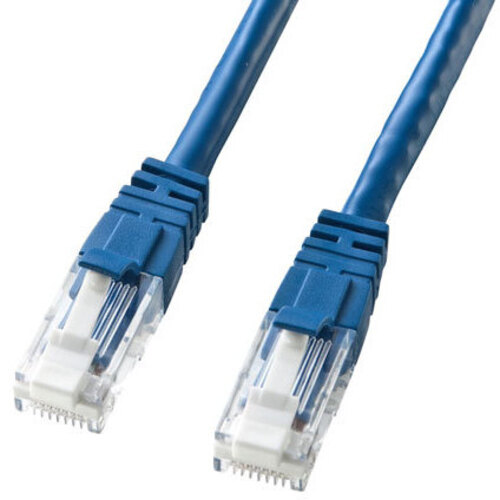 つめ折れ防止カテゴリ６ＬＡＮケーブル（ブルー・５０ｍ）　ＫＢ－Ｔ６ＴＳ－５０ＢＬＮ　■お取り寄せ品