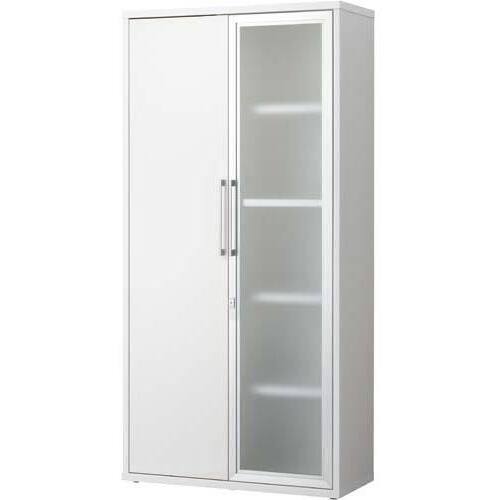 ◇ポルト３木製ストレージ高１８５０幅９００開扉ＷＨ　【組立サービス付】　※搬入経路チェック※