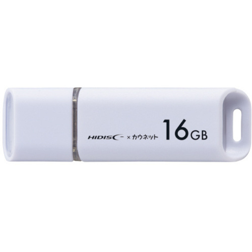 ＵＳＢメモリ　キャップ式　１６ＧＢ　ホワイト