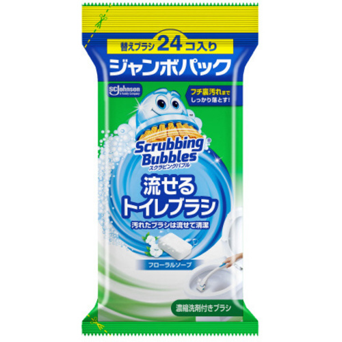 ＳＢ流せるトイレブラシ　フローラルソープ２４個&times;４