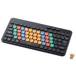 パソコン学習用キーボード／無線／メンブレン式／ミニ／抗菌　ＴＫ－ＦＳ１０ＤＭＫＢＫ　■２営業日内届