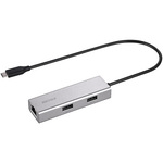 Ｇｉｇａ対応　ＵＳＢ－Ｃ接続　ＬＡＮアダプター　ハブ付　シルバー　ＬＵＤ－Ｕ３－ＣＵ１０１ＳＶ　■２営業日内届