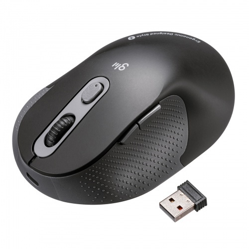 静音ワイヤレスエルゴノミクスコンボマウス（２．４ＧＨｚワイヤレス＋Ｂｌｕｅｔｏｏｔｈ・高さ４５ｍｍ）　■お取り寄せ品