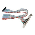 ３０ピンポストヘッダ→３７ピンＤ－ＳＵＢブラケット付フラットケーブル（０．５ｍ）　■お取り寄せ品