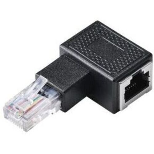 ＲＪ４５中継コネクタ／Ｃａｔ５ｅ対応／Ｌ字／左向き／ＵＴＰ／ブラック　ＬＤ－ＲＪ４５Ｕ５ＥＬＬＢＫ　■お取り寄せ品