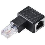 ＲＪ４５中継コネクタ／Ｃａｔ５ｅ対応／Ｌ字／左向き／ＵＴＰ／ブラック　ＬＤ－ＲＪ４５Ｕ５ＥＬＬＢＫ　■お取り寄せ品