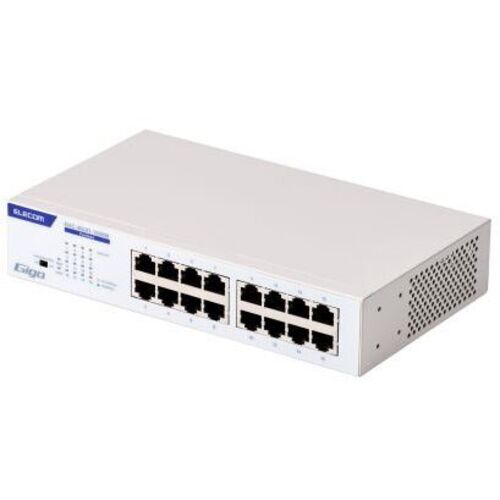 法人専用／Ｇｉｇａ対応スイッチングＨｕｂ／１６ポート／金属筐体／磁石付き／電源内蔵モデル／ホワイト　■２営業日内届