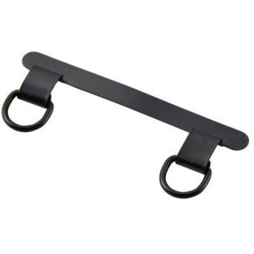 ストラップホールシート／ステンレス／高強度／２口タイプ／２枚入り／保護シート２枚付属／ブラック　■お取り寄せ品