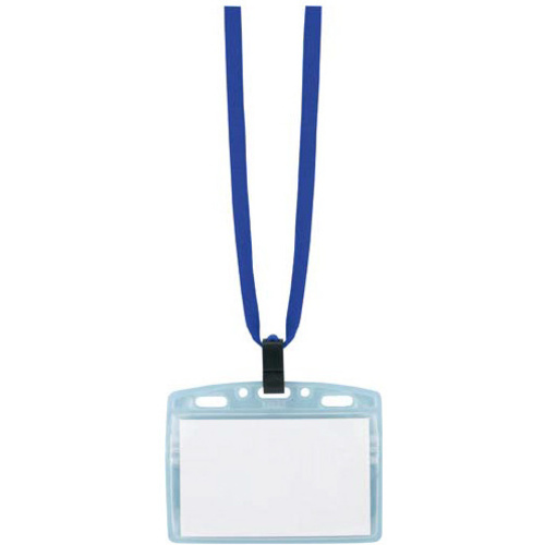 ネックストラップ名札＜アイドプラス＞　青　１０個