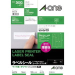 紙ラベル　レーザー用　３６面四辺余白角丸　１００枚