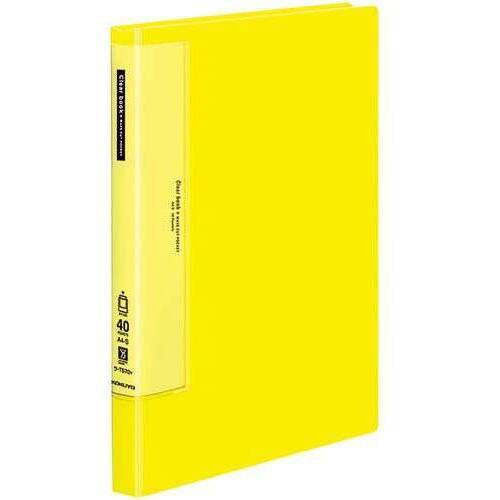 クリヤーブックＷＣ　固定式Ａ４縦４０Ｐ黄４冊
