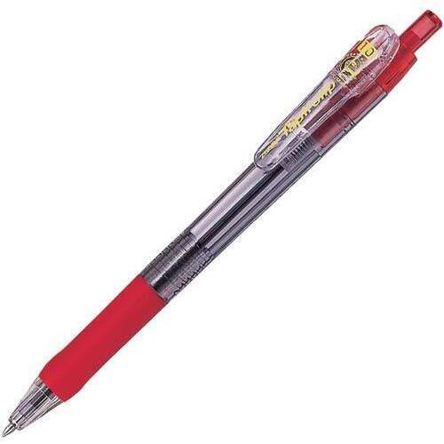 ノック式　タプリクリップボールペン　１．０ｍｍ　赤
