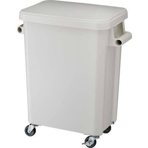 厨房用キャスターペール４５Ｌ　排水栓付　グレー