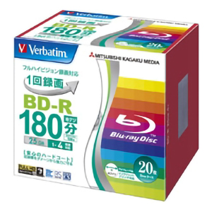 ＢＤ－Ｒビデオ　１３０分　１－４倍速　１枚５ｍｍケース透明　ＩＪプリンタ対応ホワイトワイド　■２営業日内届
