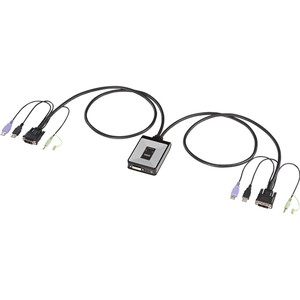 ディスプレイエミュレーション対応ＤＶＩパソコン自動切替器（２：１）ＵＳＢ接続　■お取り寄せ品