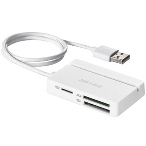 ＵＳＢ２．０　マルチカードリーダー／ライター　スタンダードモデル　ホワイト　■お取り寄せ品