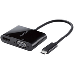 ＵＳＢ　Ｔｙｐｅ－Ｃ映像変換アダプタ／ＵＳＢ　Ｔｙｐｅ－Ｃ　－　ＨＤＭＩ＆ＶＧＡ／ブラック　■お取り寄せ品