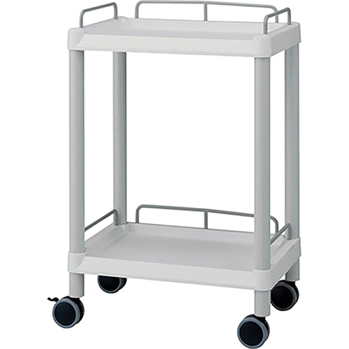 アズワン モバイルイ-ジ-カ-ト(ガ-ド枠付き:グレ-) 2段 532×368×819NC3-6639-013-6639-01 アズワン モバイルイージーカート（ガード枠付き：グレー） 2段 532