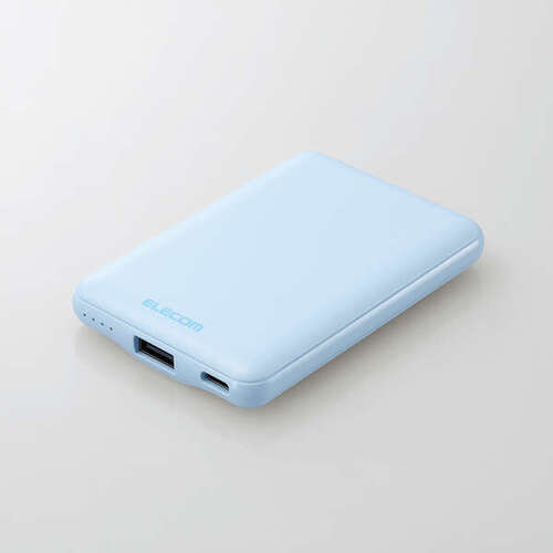 モバイルバッテリー／１５Ｗ出力／５０００ｍＡｈ／ブルー　ＤＥ－Ｃ４５－５０００ＢＵ　■２営業日内届