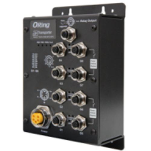 鉄道向けＥＮ５０１５５準拠　非管理型８ポートイーサネットスイッチ　ＤＣ２４Ｖ入力　バイパス機能搭載　■お取り寄せ品