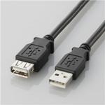 ＵＳＢ２．０準拠　延長ケーブル　Ａタイプ／０．５ｍ（ブラック）　■２営業日内届