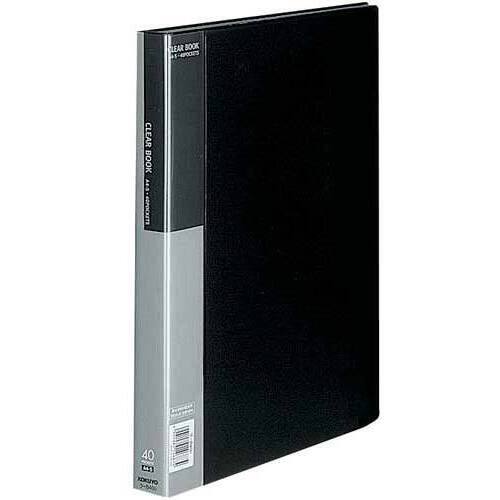 クリヤーブックベーシックＡ４縦４０ポケット黒１０冊