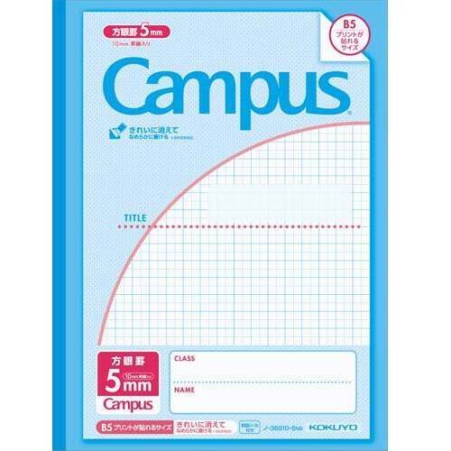 キャンパスプリント貼付用　Ｂ５ノビ　５ミリ方眼