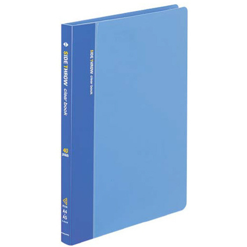 クリヤーブック固定式・横入　Ａ５縦　４０Ｐ　青