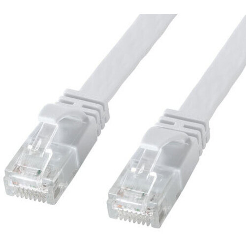 カテゴリ６ＡフラットＬＡＮケーブル（ホワイト・１５ｍ）　ＫＢ－ＦＬ６ＡＬ－１５Ｗ　■お取り寄せ品