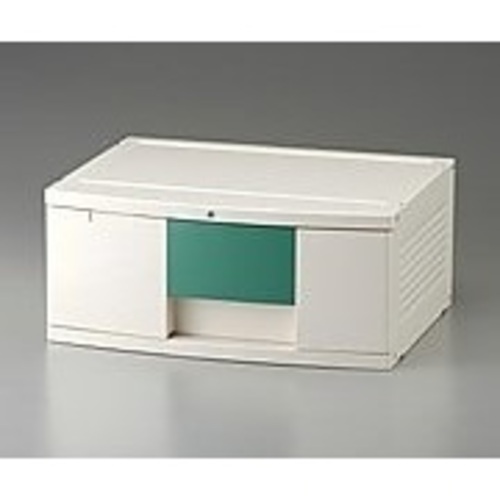 トレイＢＯＸ（鍵付）　Ａ３用グリーン　４７０&times;３６０&times;２０５ｍｍ　３０２Ｈ　０－５３４７－０１