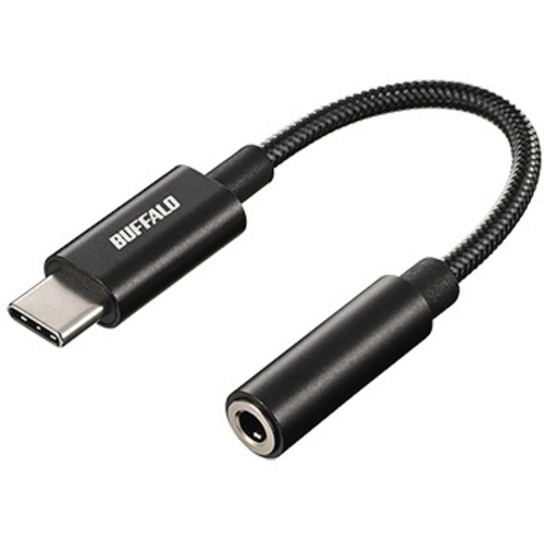 ＵＳＢ　Ｔｙｐｅ－Ｃ　ｔｏ　３．５ｍｍ　４極オーディオ　変換アダプター　ブラック　■２営業日内届