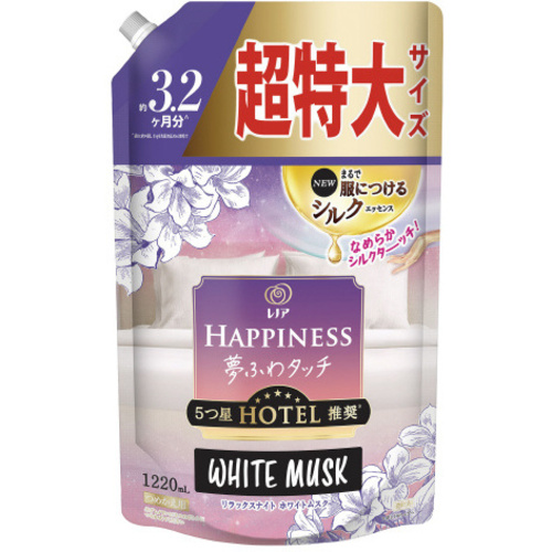 レノアハピネスホワイトムスク詰替超特大１２８５ｍｌ