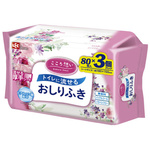こころ想い　トイレに流せるおしりふき　８０枚×３Ｐ