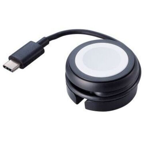 Ａｐｐｌｅ　Ｗａｔｃｈ磁気充電ケーブル／高速充電対応／巻き取りタイプ／ＵＳＢ　Ｔｙｐｅ－Ｃ／ブラック　■お取り寄せ品