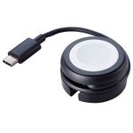 Ａｐｐｌｅ　Ｗａｔｃｈ磁気充電ケーブル／高速充電対応／巻き取りタイプ／ＵＳＢ　Ｔｙｐｅ－Ｃ／ブラック　■お取り寄せ品