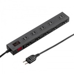 雷ガードタップ（１０個口・５ｍ・ブラック）　ＴＡＰ－ＳＰ２１１０Ｎ－５ＢＫ　■お取り寄せ品