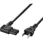 電源コード（２Ｐ・Ｌ型コネクタ・１ｍ）　ＫＢ－ＤＭ２Ｌ－１　■お取り寄せ品