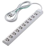 ＯＡタップ／３Ｐ／１０個口／マグネット／抜け止め／スイッチ／２ｍ　Ｔ－Ｙ３Ａ－３１０２０ＷＨ　■お取り寄せ品
