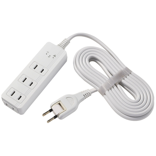 コード付きアラームタップ　４Ｐ　３ｍ　ＷＢ－Ａ４３（Ｗ）　■お取り寄せ品