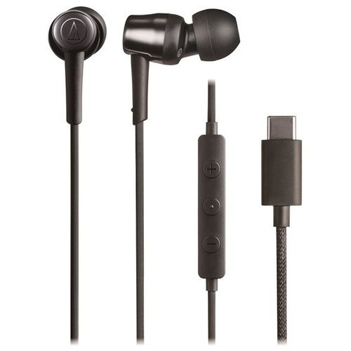 ＵＳＢ　Ｔｙｐｅ－Ｃ用イヤホン　ブラック　マイク付　１．２ｍ　カナル型　ＡＴＨ－ＣＫＤ３０Ｃ　ＢＫ　■２営業日内届