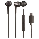 ＵＳＢ　Ｔｙｐｅ－Ｃ用イヤホン　ブラック　マイク付　１．２ｍ　カナル型　ＡＴＨ－ＣＫＤ３０Ｃ　ＢＫ　■２営業日内届