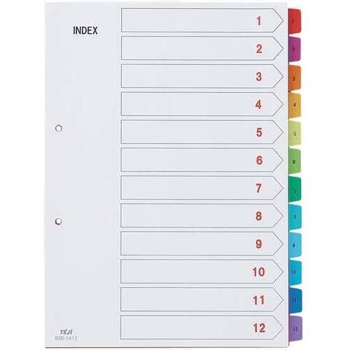 カラーインデックスＰＰ　Ａ４　１２山（番号付）５組