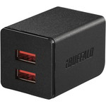 ２．４Ａ　ＵＳＢ急速充電器　２ポートタイプ　自動判別ＵＳＢｘ２　ブラック　■お取り寄せ品
