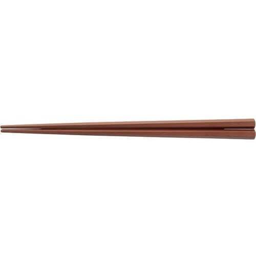 ＰＢＴ樹脂箸　六角先端四角　濃茶　１０膳入