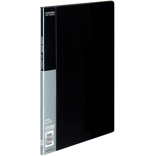 クリヤーブックベーシックＡ４縦１０ポケット黒１０冊