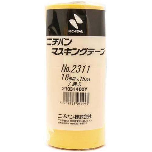 マスキングテープ　２３１１Ｈ　幅１８ｍｍ　７巻入