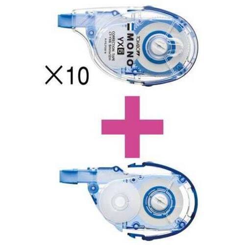 修正テープモノＹＸ幅６ｍｍ　本体１０個＋詰替１個
