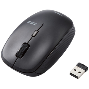 ＢｌｕｅＬＥＤマウス／無線／５ボタン／抗菌／ブラック　Ｍ－ＢＬ２１ＤＢＫＢＫ　■２営業日内届